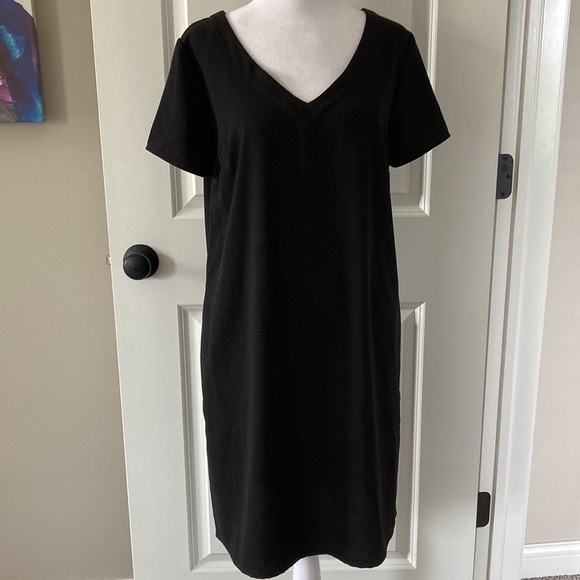 Apt 9 small black dress shirt sleeves pockets v-neck - Picture 5 of 13